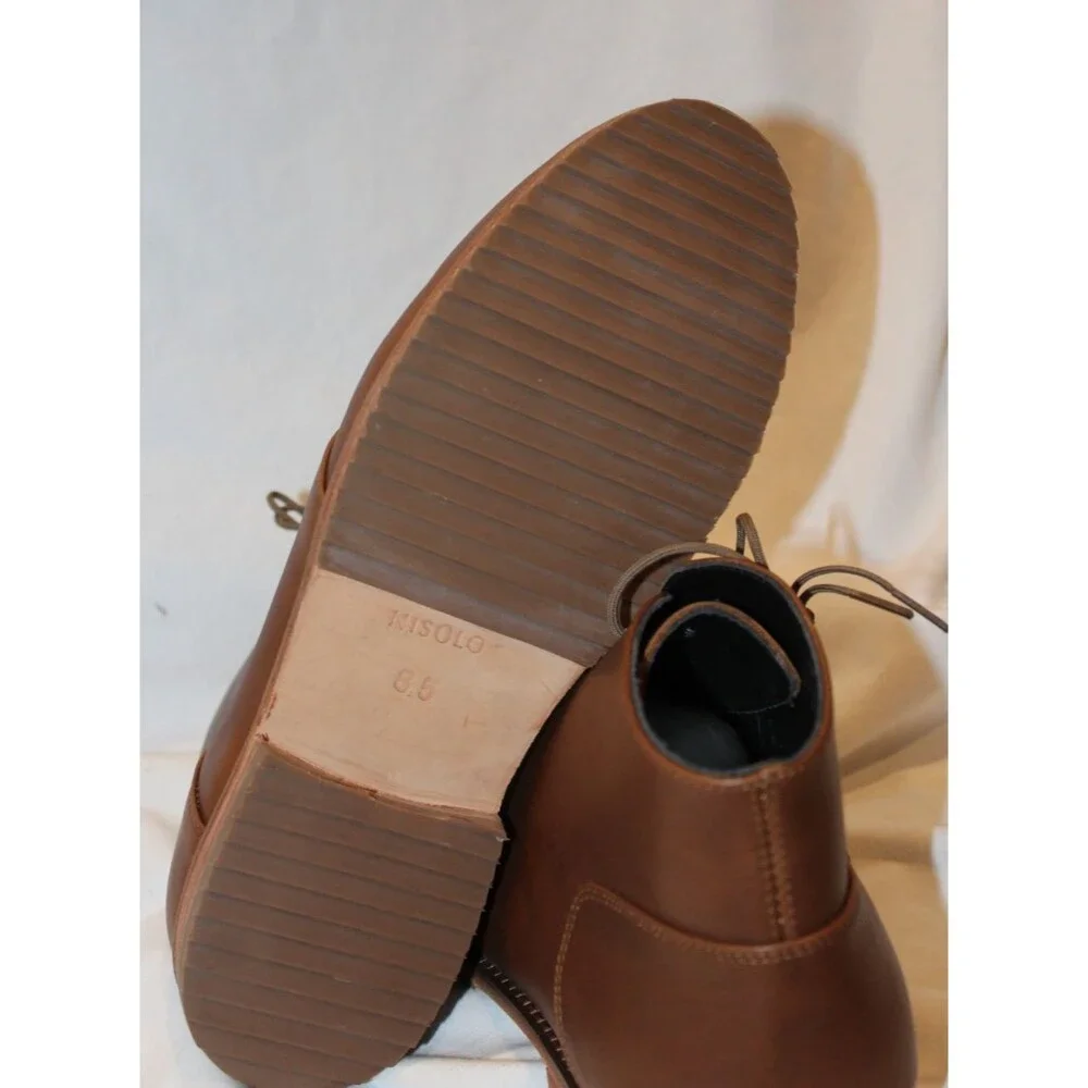 Nisolo Everyday Chukka Boot BROWN‎ Leather Upper Leather Sole Men's 8.5 NIB